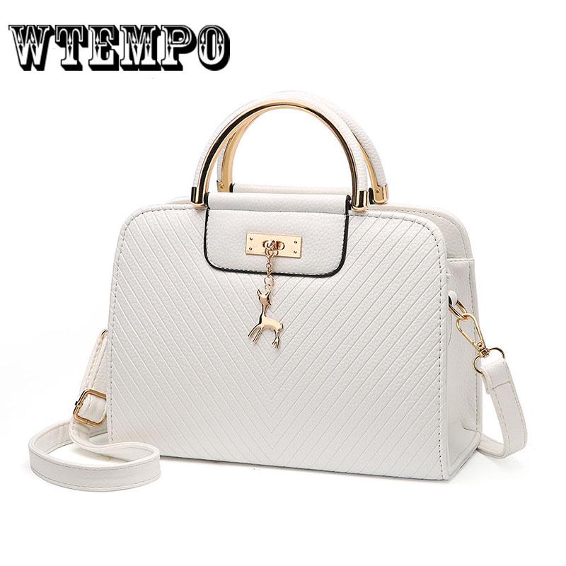 Female Deer Pendant Handbag Fashion Women Shoulder Bag Large Capacity Crossbody Messenger