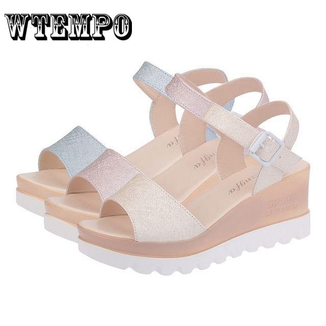 Summer Shoes Woman Platform Sandals Women Soft Leather Casual Open Toe Ladies Shoes Flats