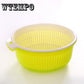Double Plastic Drain Basket Wash Fruit Basket Kitchen Washing Basket