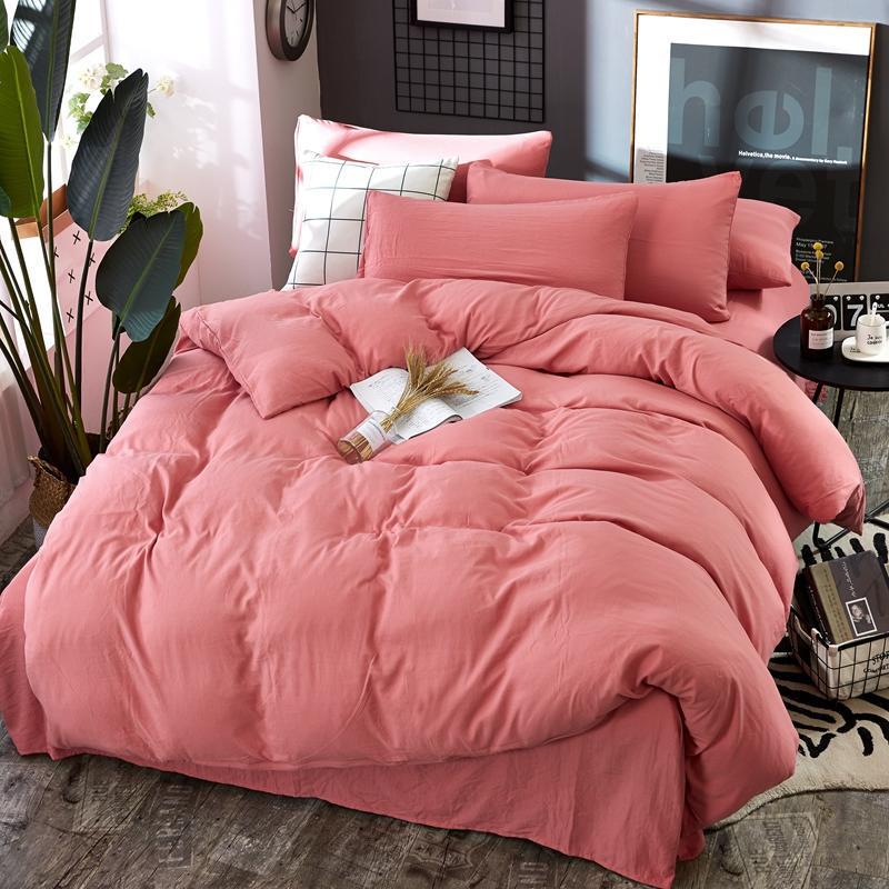 Bedding Set Queen King Single Duvet Cover Set Bed Linen Set Gray BedClothes