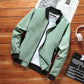 Spring and Autumn Thin Jacket Men's Simple Solid Color Stand-up Collar Short Top Men's Casual Handsome Jacket
