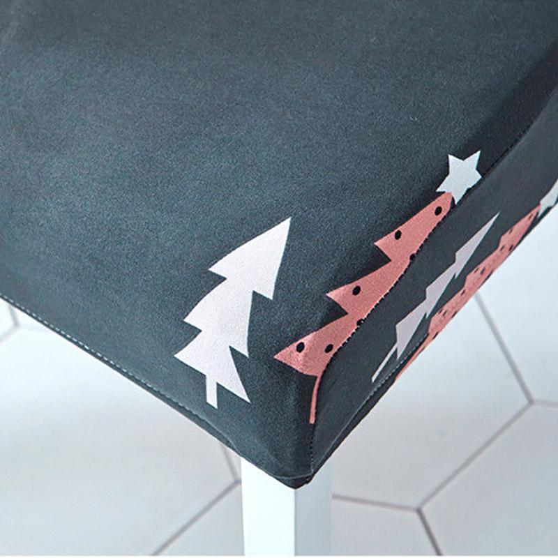 2pcs Elastic Chair Cover Fabric Simple Home Dining Chair Cushion Cover Stool Back Dining Table Hotel One-piece Chair Cover