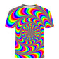 Spiral Colorful Shirt Men Tees Summer 3D Half Sleeve T-shirt Casual Breathable Pullover Personality Streetwear