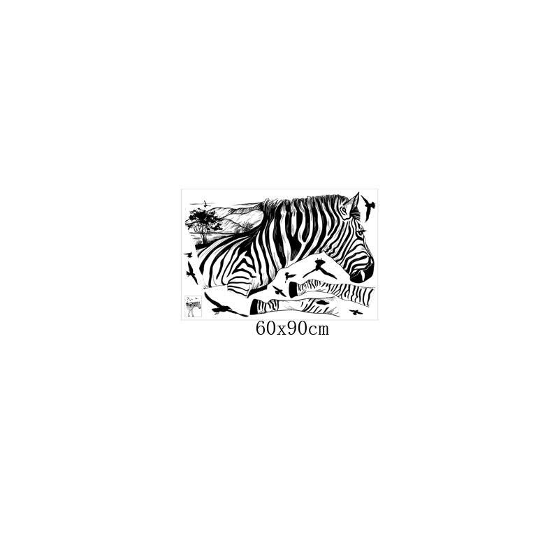 Wall Stickers Zebra Silhouette Animal  Home Decor Living Room Kitchen Bedroom Creative