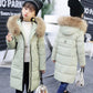 Children's Down Jacket Mid-length Fashion Thick Winter Jacket with Big Fur Collar Hooded Outerwear