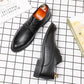 Genuine Leather Men's Business Dress Shoes Casual Leather Shoes Men's Pattern Wedding Shoes Spring and Autumn Husband Shoes Non-slip Dad Shoes