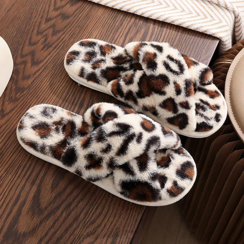 Winter Wool Slippers Women Wear Indoor Non-slip Home Household Warm Cotton Shoes