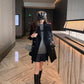 Women Trench Coat  Winter Lapel Long Sleeve Coats Office Ladies Solid Loose Woolen Coat Outwear