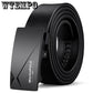 Fashion Men's Solid Buckle with Automatic Ratchet Business Leather Belts