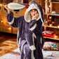Christmas Pajamas Party Coral Velvet Pajamas Women Winter Thickening and Student Cute Flannel Long Nightgown Autumn and Winter Home Service Suit