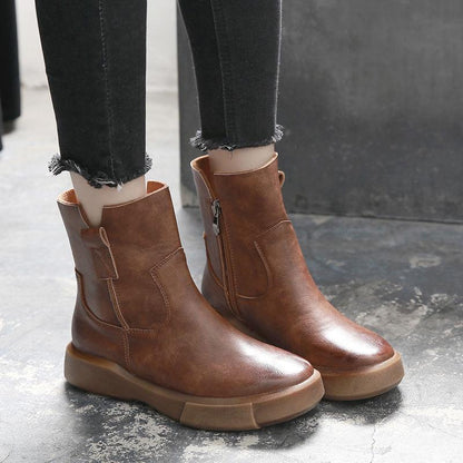 Autumn Winter Boots Women Flat Shoes Female Martin Boots Fashion All Match Ankle Boots Botas