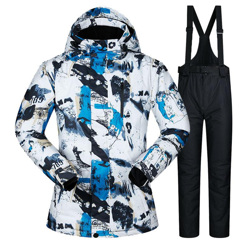 Men's and Women's Ski Wear Winter Outdoor Warm Windproof Waterproof Ski Snowboard Wear Women's and Men's Ski Jackets Ski Pants Snow Clothes