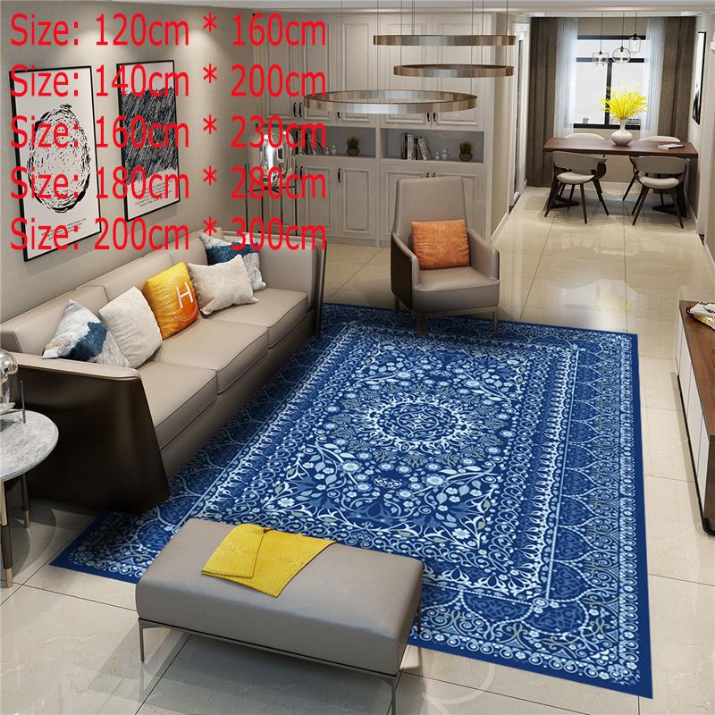Europe Persian Carpets For Living Room Flower Rugs Home Bedroom Flower Palace Coffee Table Rug
