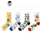 4 Pairs of Socks Men's Cartoon Personality Creative Socks Couple Trend Personality Stockings