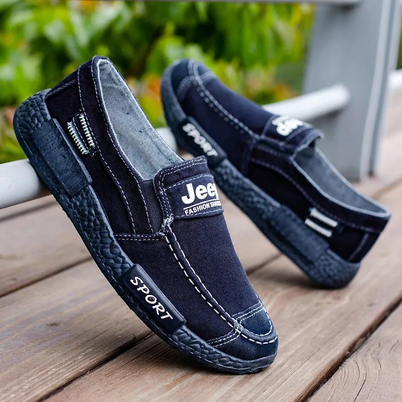 Spring and Summer Non-slip Deodorant Breathable Cloth Shoes Men's Autumn Large Size Casual Canvas Shoes All-match Work Shoes