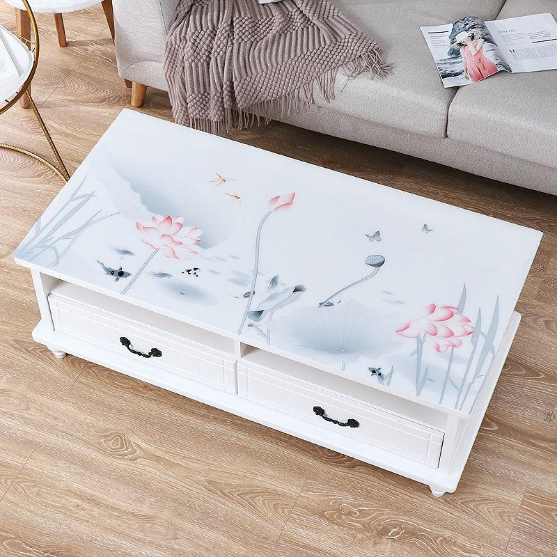 Pvc Soft Glass Waterproof and Anti-scald and Oil-proof Tea Table Mat Tablecloth Desktop Protective Film TV Cabinet Desk Table Mat