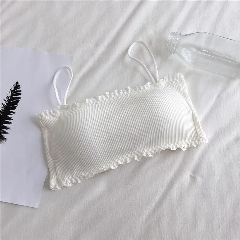 Korean Version of The Simple Solid Color Beauty Back Tube Top-style Outer Wear Bottoming Camisole Anti-running Bra Wrap Bra