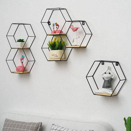 Shelf Free Punching Simple Nordic Living Room Wall Decoration Bedroom Dining Room Storage Shelf