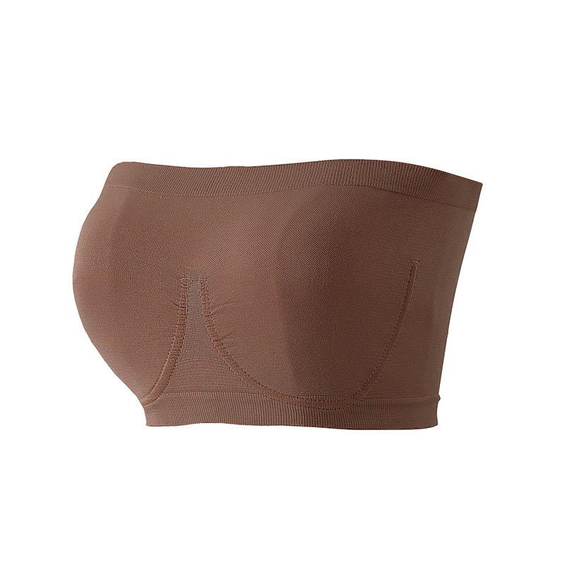 Ladies Plus Size Seamless No Steel Ring Bra Strapless Chest Wrap Sexy Breathable Comfort Bra