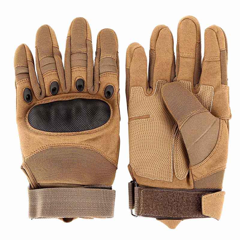 Outdoor Tactical Gloves Sport Anti-Skid Rubber Hard Knuckle Full Finger Gloves