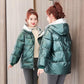 Glossy Cotton-padded Jacket Women's Short Cotton-padded Jacket Loose Bread Clothes Winter Cotton-padded Jacket Hooded Jacket