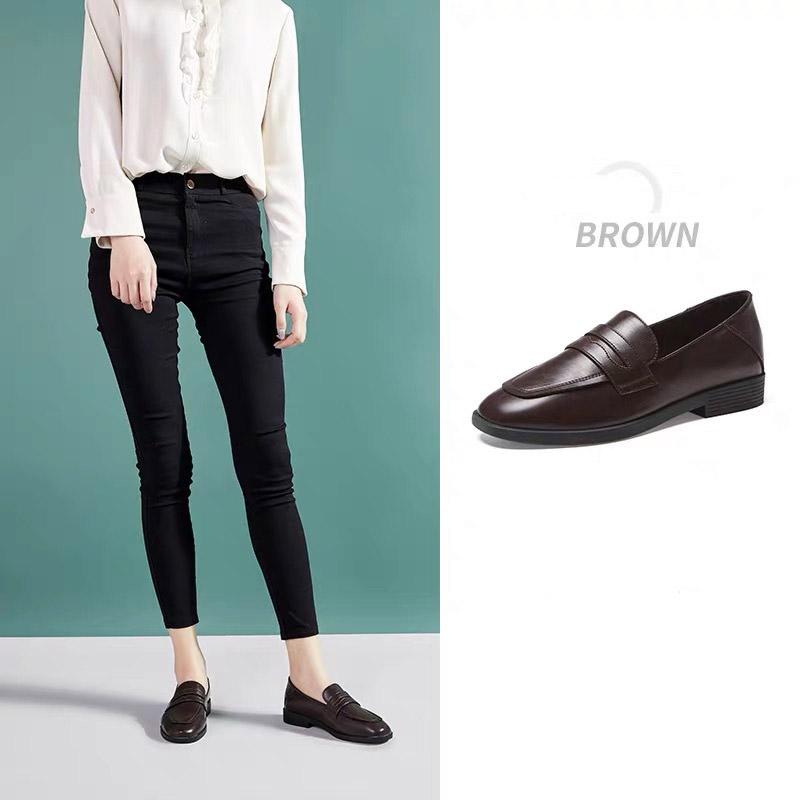Small Leather Shoes Women's British Style Spring Autumn All-match Women's Shoes Retro Loafers Flat Shoes