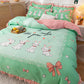 Four-piece Thick Brushed Bed Skirt Student Princess Style Sheet Duvet Cover Bedding