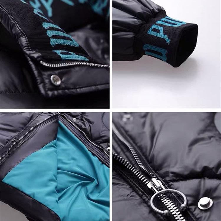 Winter Down Jacket Women's Short White Duck Down Loose Stand-up Collar Bright Surface Thickened Large Size Bread Jacket