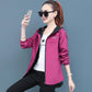 Women's Blouse Plus Size Jacket Jacket Women's Short Loose Spring and Autumn Casual Hooded
