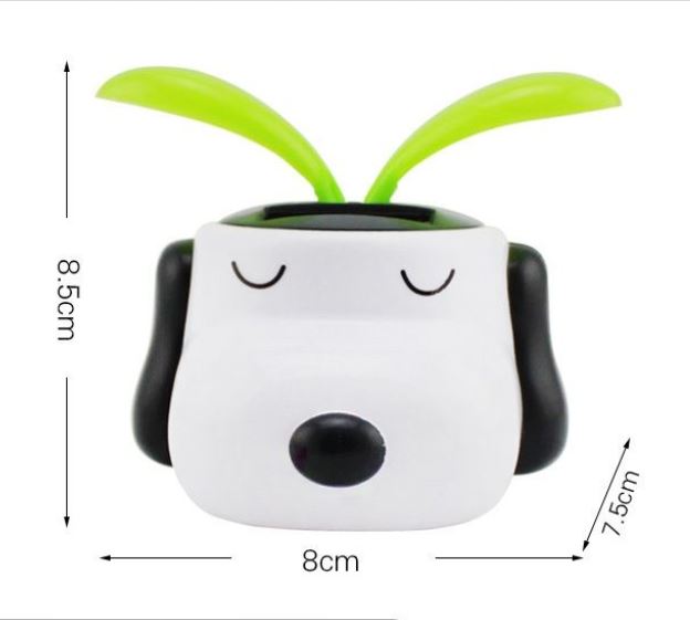 Car Ornaments Solar Cartoon Car Decorations Cute Shaking Head Sun Dog Car Decoration Toy Car Doll