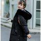 Women's Mid-length Down Jacket Thicker Artificial Large Fur Collar Loose New Ladies Long Down Jacket