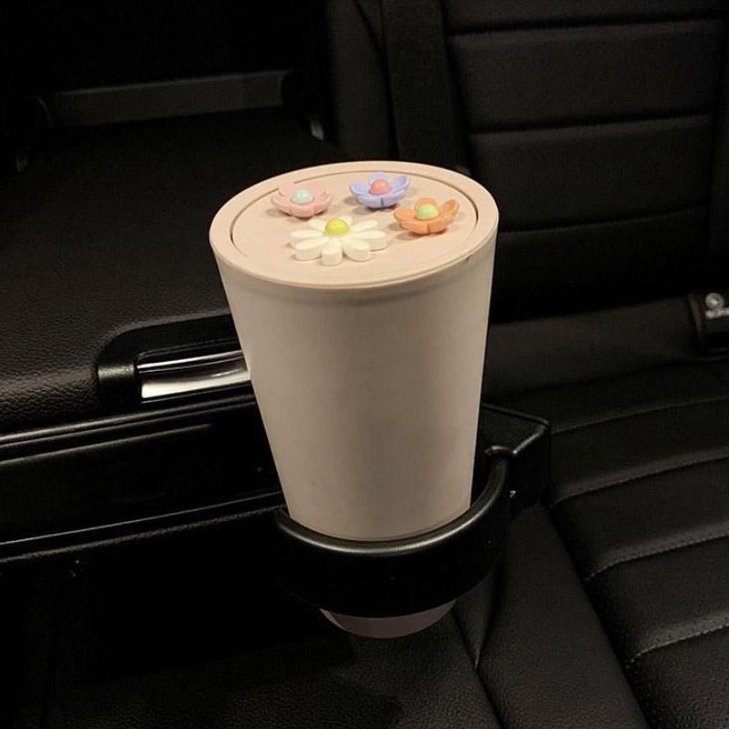 Car Trash Can Storage Driver's License Bag Mini Car Cup Holder Car Bag Trash Can Cute Creative Car Supplies
