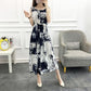 Fashion Boho Summer Cotton Floral Dress Female Vacationer Beach Large Size Printed Sleeveless Dress