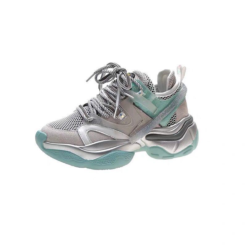 Women's Chunky Sneakers Women Platform Shoes Lace Up Breathable Air Vulcanize Shoes Women Female Trainers Dad Shoes