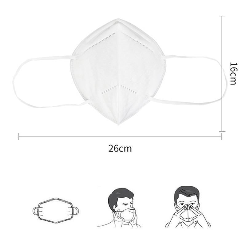 5/10/20/30 PCS KN95 Dustproof Anti-fog Breathable Face Masks 95% Filtration N95 Masks Features As KF94