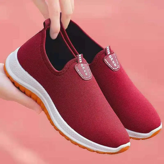 Old Beijing Women's Walking Shoes Soft-soled Non-slip Sneakers Breathable Net Shoes Fashion Casual Shoes