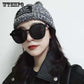 WTEMPO Sunglasses Female Retro Harajuku Style Sunglasses Female Round Face UV Protection