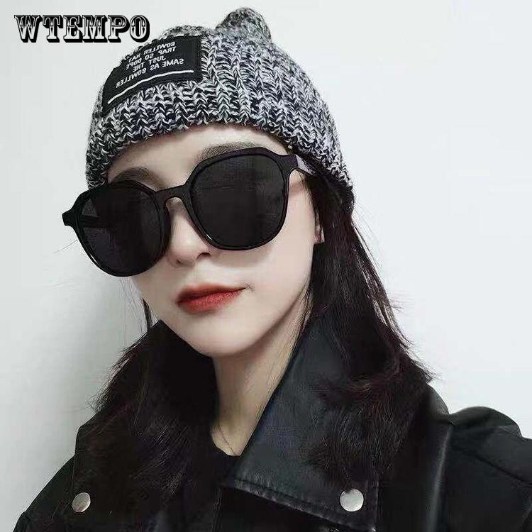 WTEMPO Sunglasses Female Retro Harajuku Style Sunglasses Female Round Face UV Protection