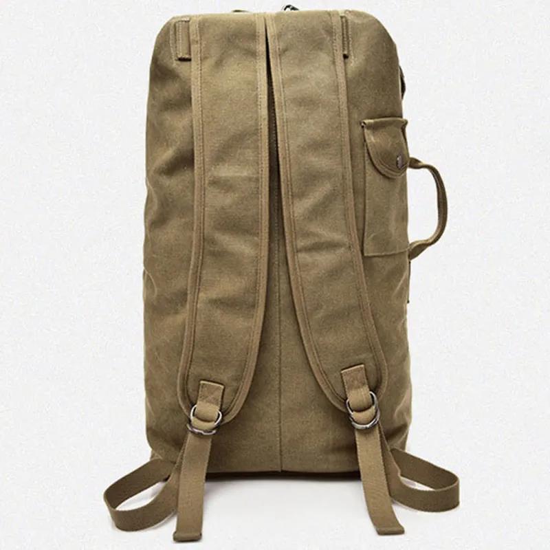 Canvas Travel Backpack Men and Women Backpack Sports Fitness Mountaineering Portable Suitcase Large Capacity Business Travel Luggage Bag