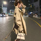 Women's Short Coat Loose and Thin All-match POLO Collar Windbreaker Women's Short Casual British Style Coat Windbreaker
