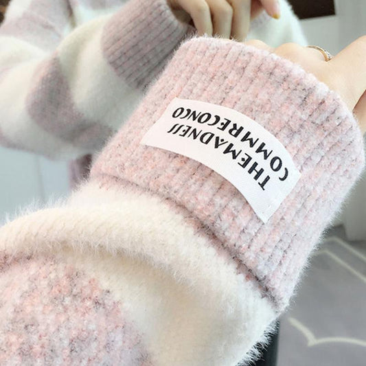 Fall/winter High-neck Pullover Sweater Loose Outer Wear Student Thickened Bottoming Shirt Women