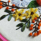 Ribbon Embroidery Small Painting Kit Non-finished Product 30X30CM Three-dimensional Cross Stitch Autumn Color Pine Cone Embroidery