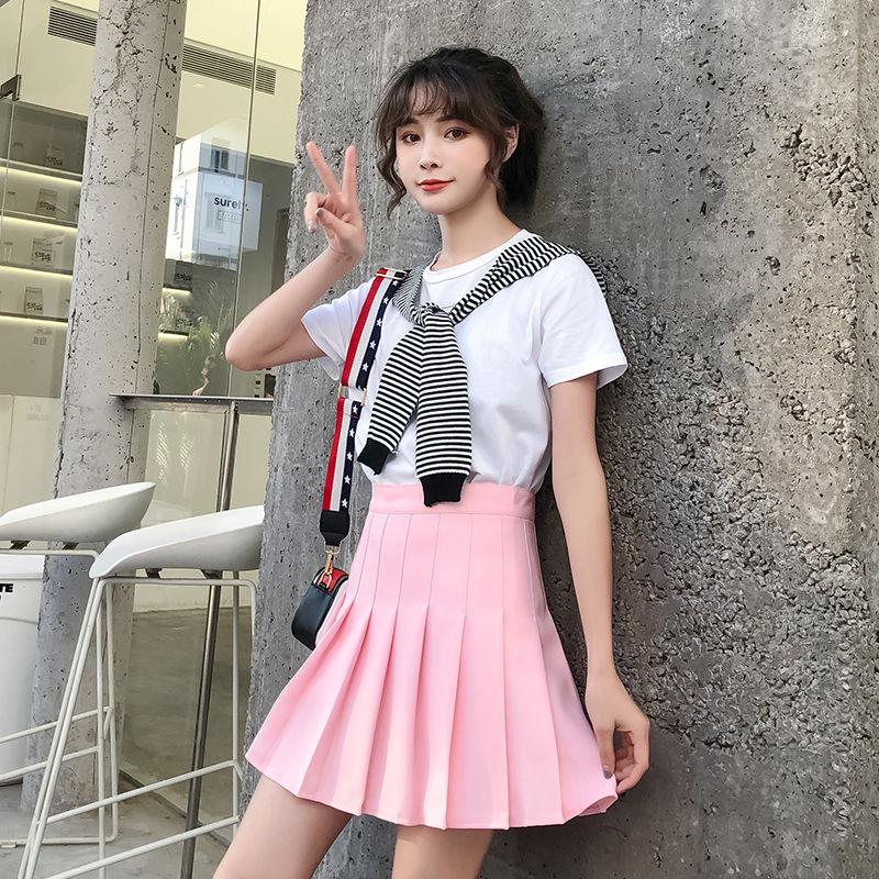 XS-2XL Women Pleated Skirt Short Skirt Student Anti-Lightening Thin Skirt Sexy High Waist Mini Skirt