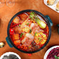 400W/800W Dual-levels Electric Heat Pot 20cm Mini Non-stick Cookware Boiling Soup Pot for One Person