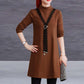 Thin Mid-length Blouse Long-sleeved Solid Color Half Turtleneck T-shirt Slim Round Neck Bottoming Shirt Women