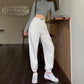 Gray Casual Sports Pants Women's Spring and Autumn Korean Style Loose High-waisted Footwear Pants Wide-leg Pants Tide