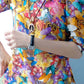 Spring and Autumn Mother Long-sleeved T-shirt Women's Floral Loose Top Bottoming Shirt Women