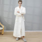 Luxury Nightgown Men's Autumn and Winter Long Coral Fleece Thick Warm Flannel Bathrobe Zipper Home Pajamas Skirt