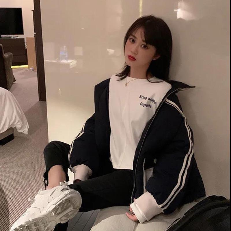 Winter Padded Jacket Women Short Korean Loose Tooling Down Padded Jacket Lovers Padded Jacket