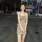 Women's Summer Design High End Open Back Show Thin Suspender Sexy Crowd Dress